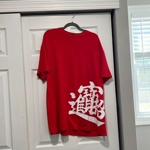 Red T-shirt dress from shein